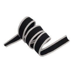 Angel Çanta Aksesuar 4 cm Pamuklu Kolon Siyah Beyaz Renk 1 Metre - 4