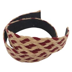 Angel Çanta Aksesuar 5 cm Jüt Örme Kolon Bordo Renk 1 metre - Angel Çanta Aksesuar