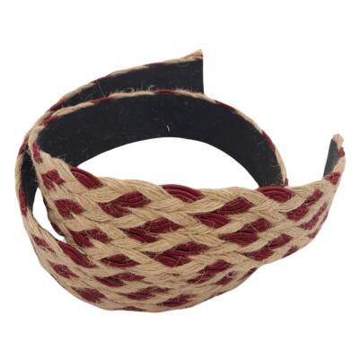 Angel Çanta Aksesuar 5 cm Jüt Örme Kolon Bordo Renk 1 metre - 1