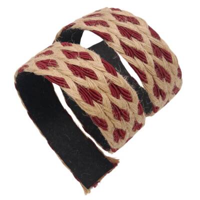 Angel Çanta Aksesuar 5 cm Jüt Örme Kolon Bordo Renk 1 metre - 3