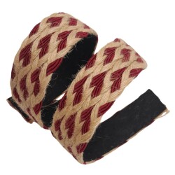 Angel Çanta Aksesuar 5 cm Jüt Örme Kolon Bordo Renk 1 metre - 4