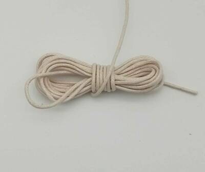 Angel Çanta Aksesuar Bej Renk Mumlu Koton İp 5 Metre - 1