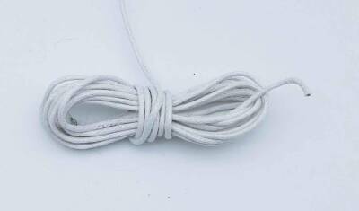 Angel Çanta Aksesuar Beyaz Renk Mumlu Koton İp 5 Metre - 1