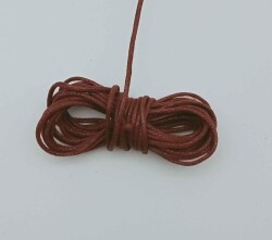 Angel Çanta Aksesuar Bordo Renk Mumlu Koton İp 5 Metre - Angel Çanta Aksesuar