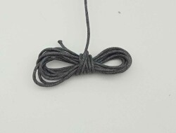 Angel Çanta Aksesuar Gri Renk Mumlu Koton İp 5 Metre - Angel Çanta Aksesuar