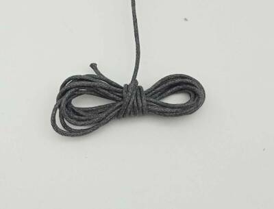 Angel Çanta Aksesuar Gri Renk Mumlu Koton İp 5 Metre - 1