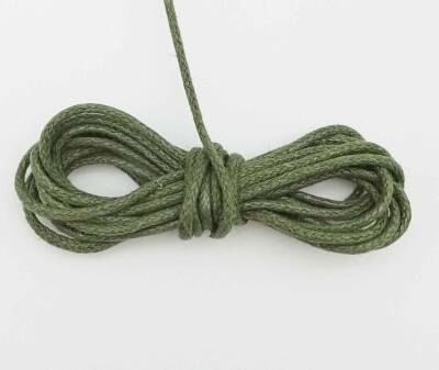 Angel Çanta Aksesuar Haki Yeşil Mumlu Koton İp 5 Metre - 1