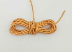 Angel Çanta Aksesuar Hardal Renk Mumlu Koton İp 5 Metre - Angel Çanta Aksesuar