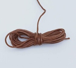 Angel Çanta Aksesuar Koyu Taba Mumlu Koton İp 5 Metre - Angel Çanta Aksesuar