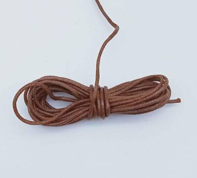 Angel Çanta Aksesuar Koyu Taba Mumlu Koton İp 5 Metre - 1