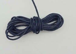 Angel Çanta Aksesuar Lacivert Mumlu Koton İp 5 Metre - Angel Çanta Aksesuar