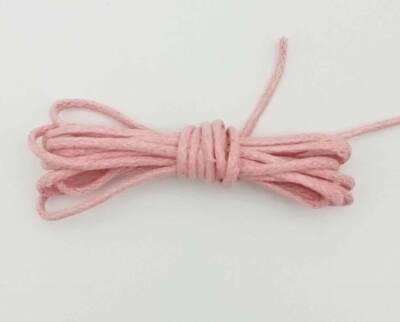 Angel Çanta Aksesuar Pembe Renk Mumlu Koton İp 5 Metre - 1