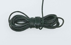 Angel Çanta Aksesuar Siyah Renk Mumlu Koton İp 5 Metre - Angel Çanta Aksesuar