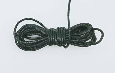 Angel Çanta Aksesuar Siyah Renk Mumlu Koton İp 5 Metre - 1