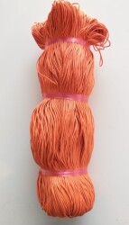 Angel Çanta Aksesuar Turuncu Renk Mumlu Koton İp - Angel Çanta Aksesuar