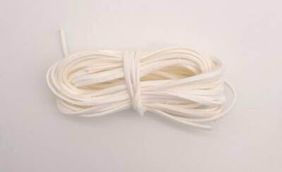 Angel Çanta Aksesuar 5 metre Beyaz Nubuk Deri İp No:18 - 1