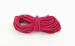 Angel Çanta Aksesuar 5 metre Fuşya Nubuk Deri İp No:23 - Angel Çanta Aksesuar