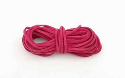 Angel Çanta Aksesuar 5 metre Fuşya Nubuk Deri İp No:23 - 1