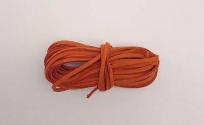 Angel Çanta Aksesuar 5 metre Kiremit Renk Nubuk Deri İp No:20 - 1