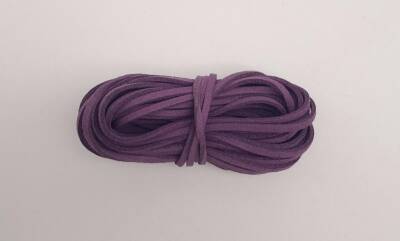 Angel Çanta Aksesuar 5 metre Mor Nubuk Deri İp No:11 - 1