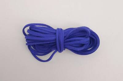 Angel Çanta Aksesuar 5 metre Saks Mavi Nubuk Deri İp No:21 - 1