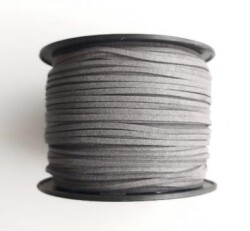 Angel Çanta Aksesuar Nubuk Deri İp Gri No:22 - Angel Çanta Aksesuar