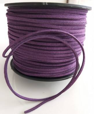 Angel Çanta Aksesuar Nubuk Deri İp Mor No:11 - 1