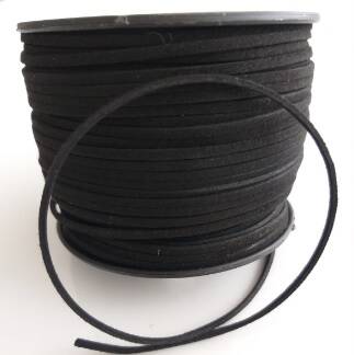 Angel Çanta Aksesuar Nubuk Deri İp Siyah No:10 - 1