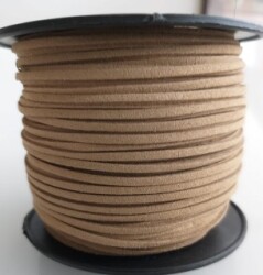 Angel Çanta Aksesuar Nubuk Deri İp Vizon No:8 - Angel Çanta Aksesuar