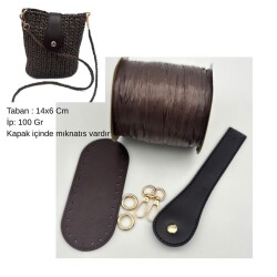Angel Çanta Aksesuar Nezcraft Telefon Çantası Yapım Seti Koyu Kahve Renk - Angel Çanta Aksesuar