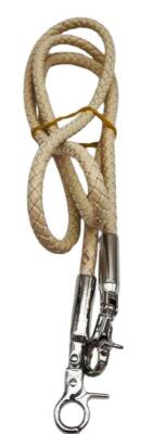 Angel Çanta Aksesuar Bej Renk 120 cm Tek Örme Çanta Sapı Gümüş Metal - 2