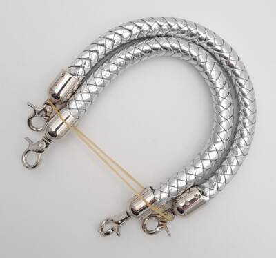 Angel Çanta Aksesuar Gümüş Renk Kısa Örme Çanta Sapı Gümüş Metal - 3