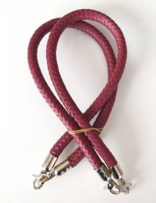 Angel Çanta Aksesuar Örme Çanta Sapı Gümüş Metal Bordo - 1