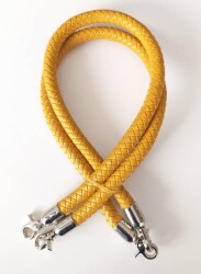 Angel Çanta Aksesuar Örme Çanta Sapı Gümüş Metal Hardal - Angel Çanta Aksesuar