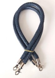 Angel Çanta Aksesuar Örme Çanta Sapı Gümüş Metal Lacivert - Angel Çanta Aksesuar