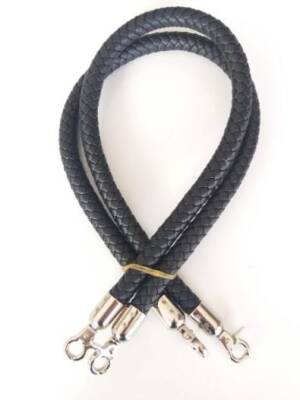 Angel Çanta Aksesuar Örme Çanta Sapı Gümüş Metal Siyah - 1