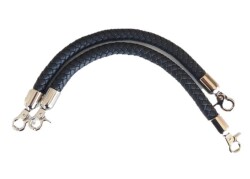 Angel Çanta Aksesuar Örme Çanta Sapı Kısa Gümüş Metalli Siyah - Angel Çanta Aksesuar