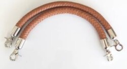 Angel Çanta Aksesuar Örme Çanta Sapı Kısa Gümüş Metalli Taba - Angel Çanta Aksesuar