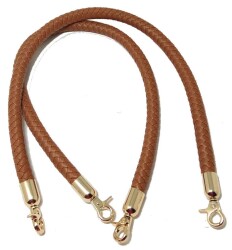 Angel Çanta Aksesuar Taba Örme Çanta Sapı Light Gold Metal - Angel Çanta Aksesuar