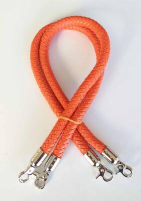 Angel Çanta Aksesuar Örme Çanta Sapı Uzun Turuncu Renk Gümüş Metal - 1