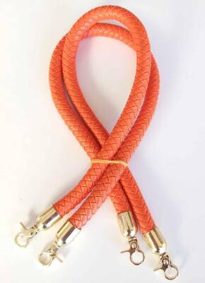 Angel Çanta Aksesuar Örme Çanta Sapı Uzun Turuncu Renk Light Gold Metal - 1