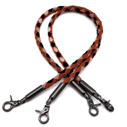 Angel Çanta Aksesuar Renkli 60 cm Örme Çanta Sapı Füme Metal - Angel Çanta Aksesuar