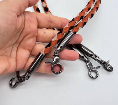 Angel Çanta Aksesuar Renkli 60 cm Örme Çanta Sapı Füme Metal - 2