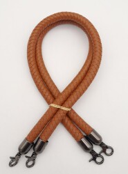 Angel Çanta Aksesuar Taba Örme Çanta Sapı Füme Metal - Angel Çanta Aksesuar