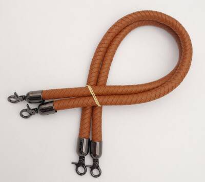 Angel Çanta Aksesuar Taba Örme Çanta Sapı Füme Metal - 3