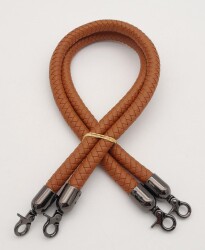 Angel Çanta Aksesuar Taba Örme Çanta Sapı Füme Metal - 2