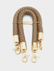 Angel Çanta Aksesuar Vizon Kısa Örme Çanta Sapı Light Gold Metal - Angel Çanta Aksesuar