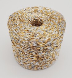 Angel Çanta Aksesuar Özel Sarım Simli Kağıt İp Ebruli Gold Gri Renk - Angel Çanta Aksesuar