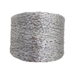 Angel Çanta Aksesuar Özel Sarım Simli Kağıt İp Ebruli Gri Renk - 3