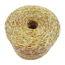 Angel Çanta Aksesuar Özel Sarım Simli Kağıt İp Ebruli Koyu Gold Renk - 3